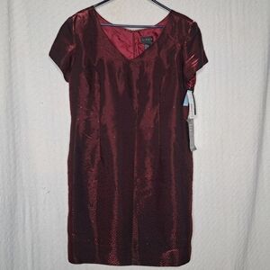 Virgo Burgundy Satin Mini Dress
